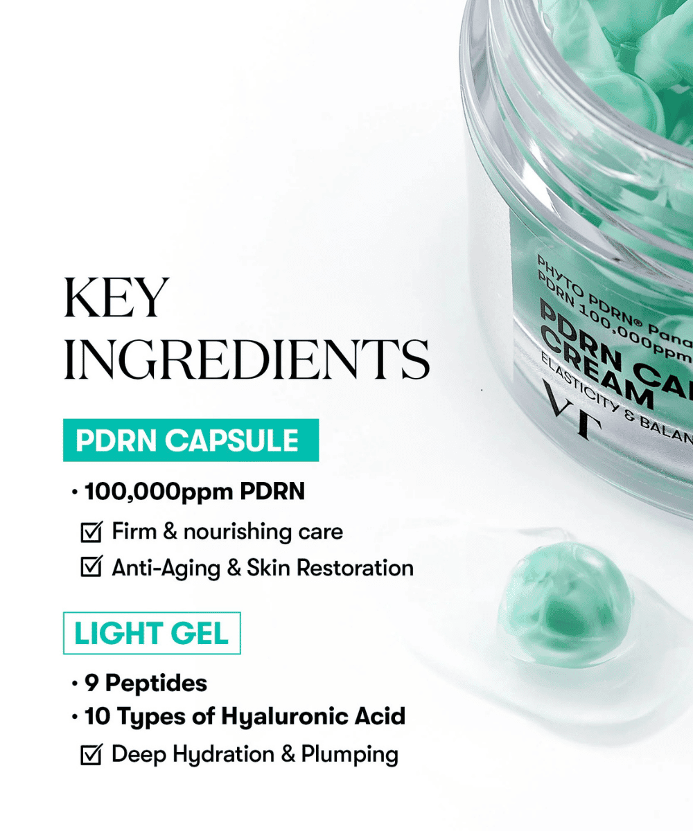 VT Cosmetics PDRN Capsule Cream 100 Korean Skincare | VELVET GLOW