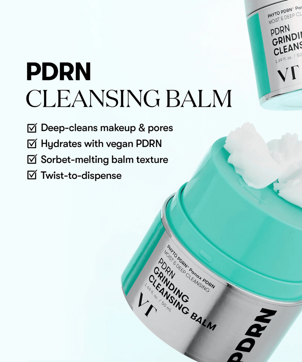 VT Cosmetics PDRN Grinding Cleansing Balm Korean Skincare | VELVET GLOW