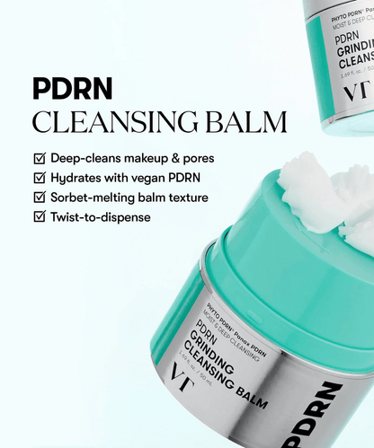VT Cosmetics PDRN Grinding Cleansing Balm Korean Skincare | VELVET GLOW